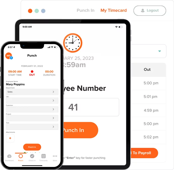 OnTheClock time clock and attendance tracking