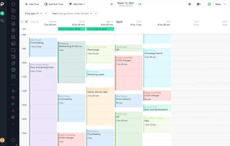 Software per timesheet di Paymo