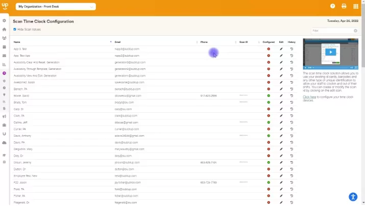 Time tracking di Subitup.