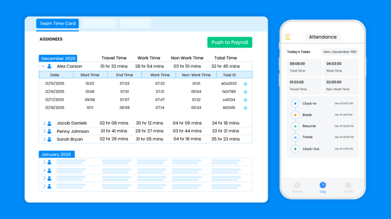 Arrivy dashboard
