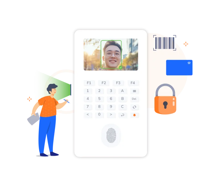 Ilustrasi sistem absensi biometrik menggunakan face recognition