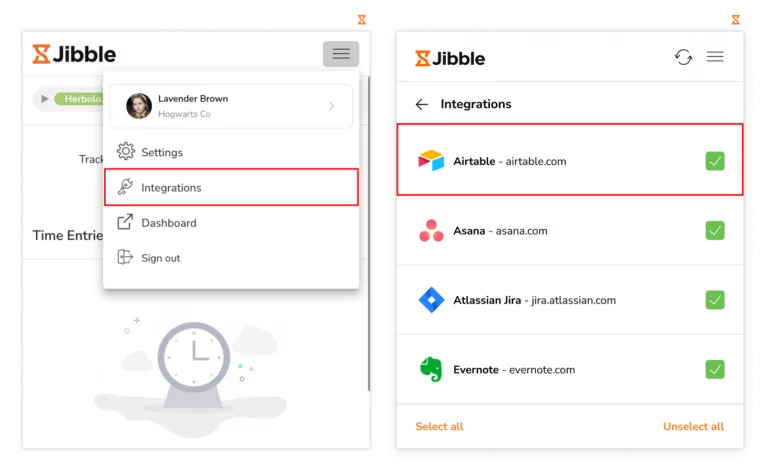 Ativando a integração do Airtable na extensão para Chrome