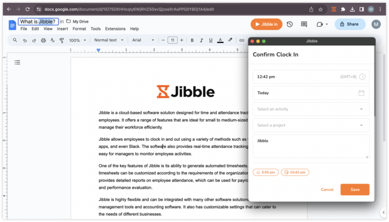 Registrando entrada no Documentos Google pela extensão para Chrome com notas