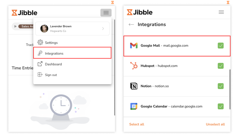 Enabling integration with Gmail