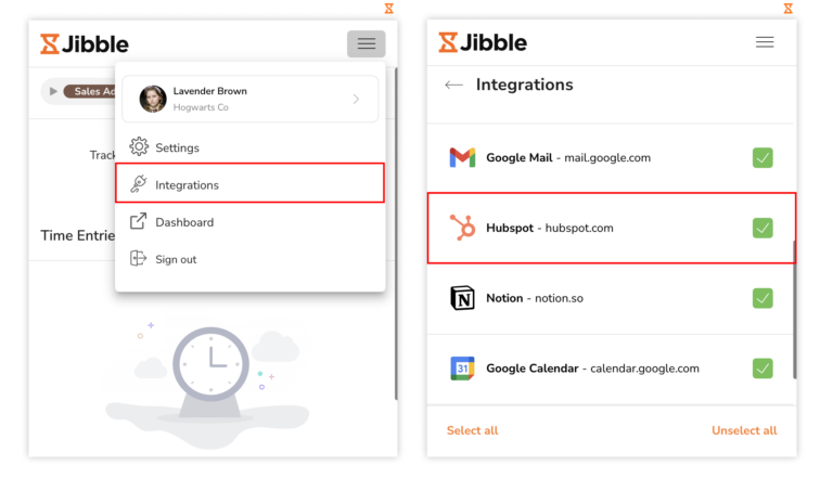 Enabling integration with HubSpot