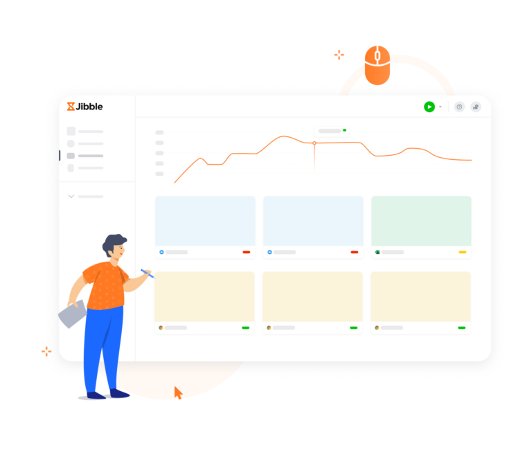 Monitor mouse clicks and keyboard strokes on Mac desktops and laptops with Jibble's desktop time tracker