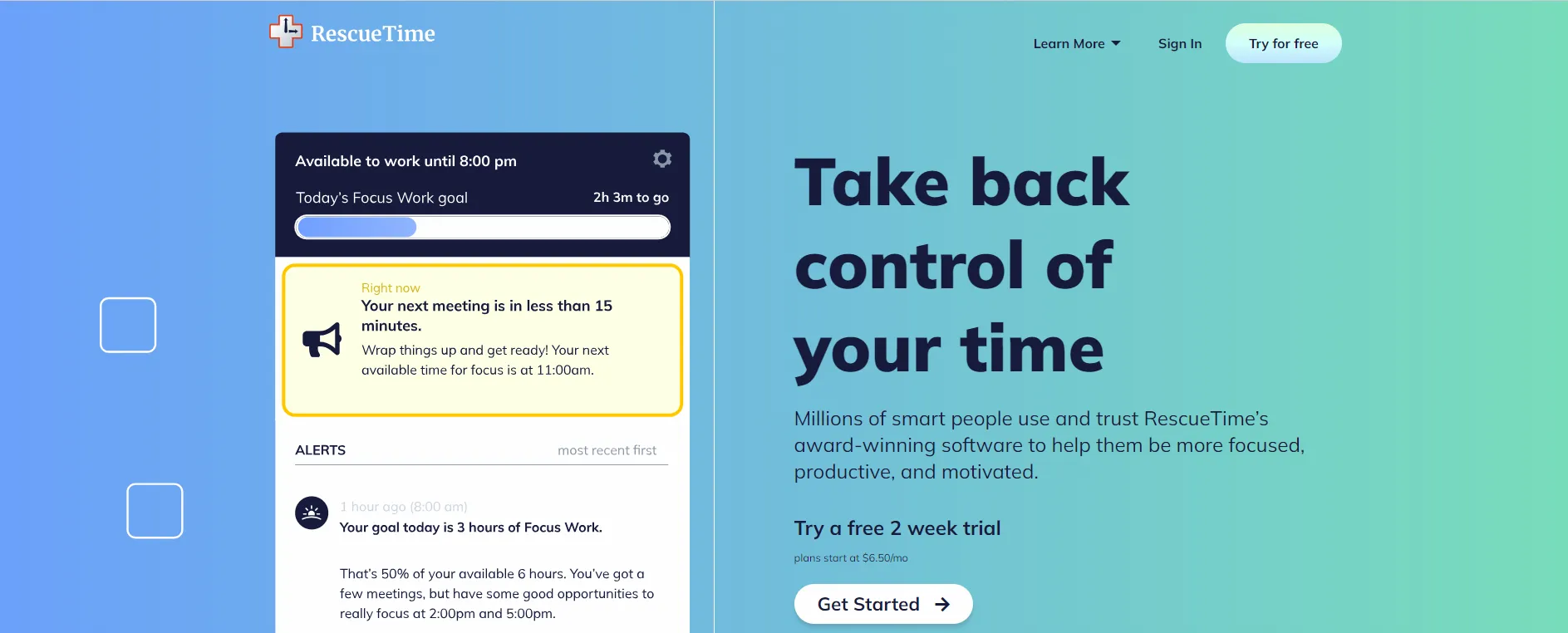 RescueTime Reprenez le contrôle de votre temps