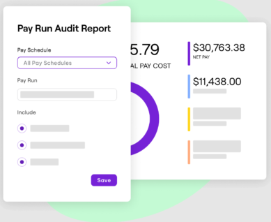 example of a pay run audit report in the employment hero software