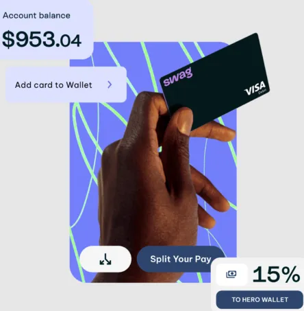 Image of Employment Hero's swag money card,