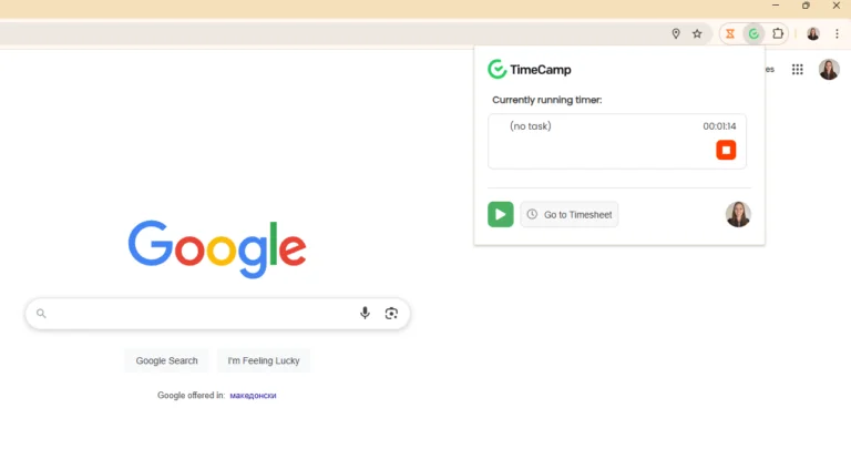 timecamp timer chrome extension
