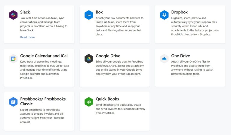 ProofHub Integrations 