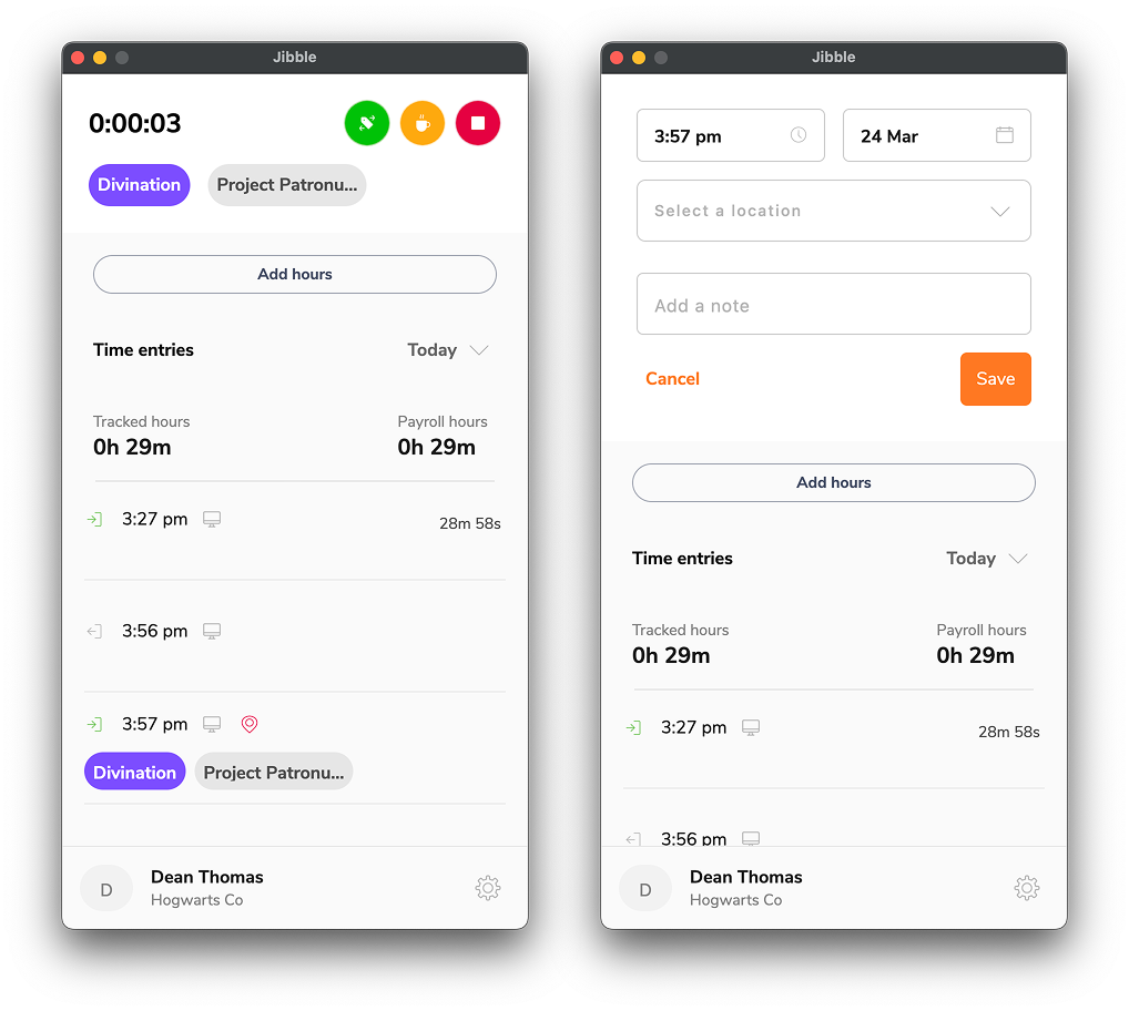 Mengatur waktu di aplikasi desktop