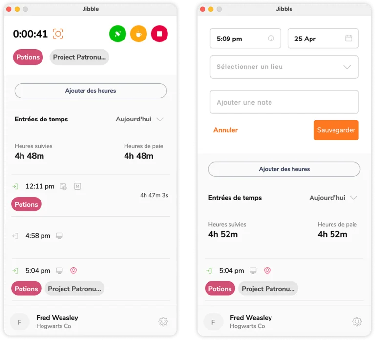 Pointer la sortie sur l'application de bureau