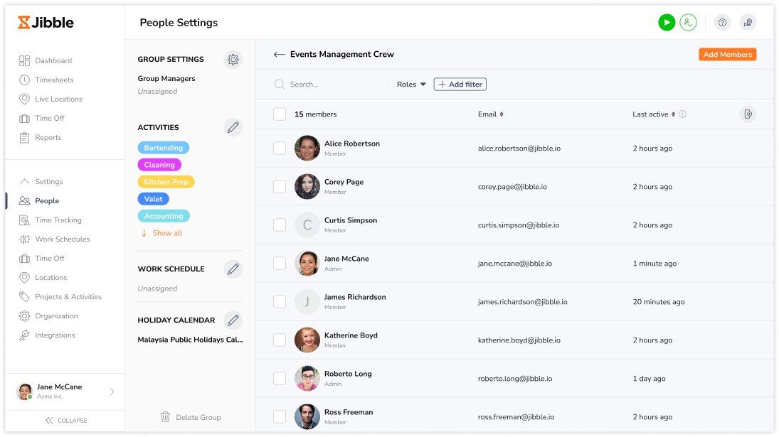 Assigning group to entities via the left panel