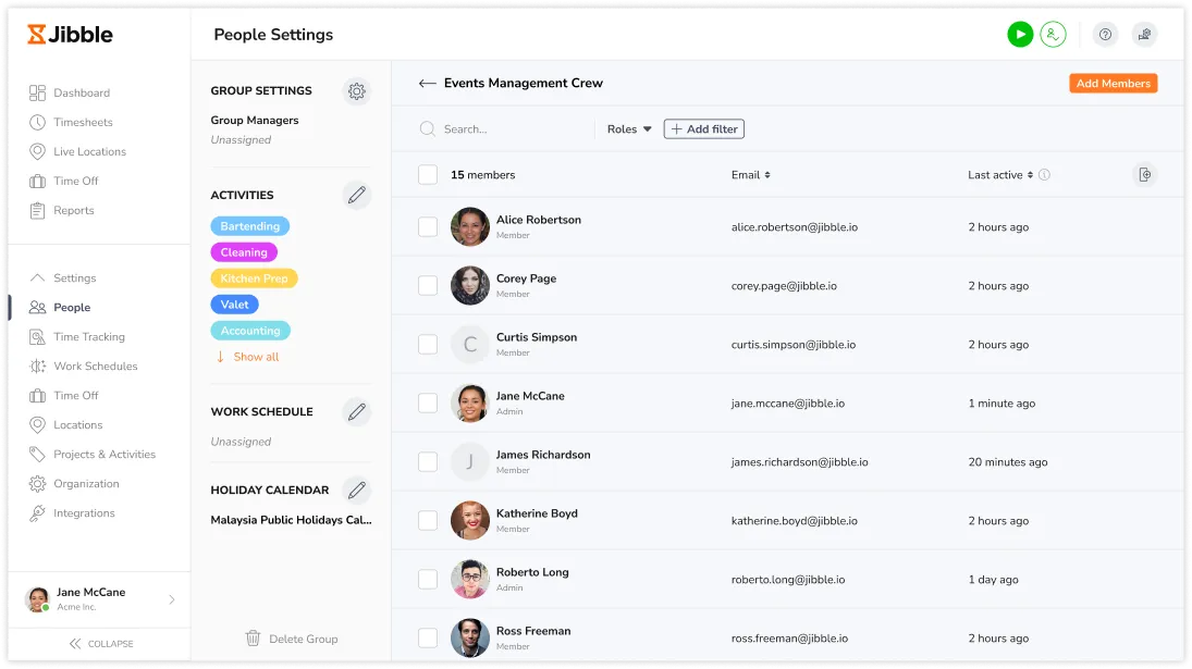 Assigning group to entities via the left panel