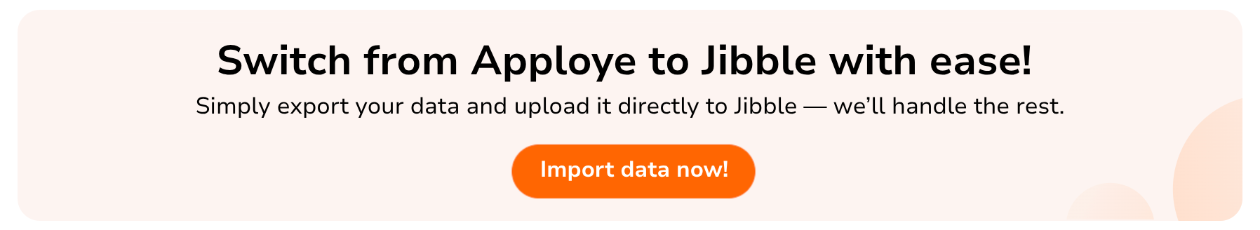 Import data from Apploye to Jibble