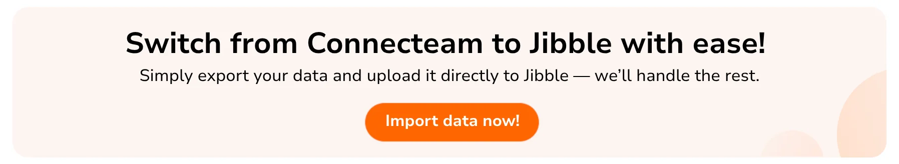 Import data from Connecteam to Jibble