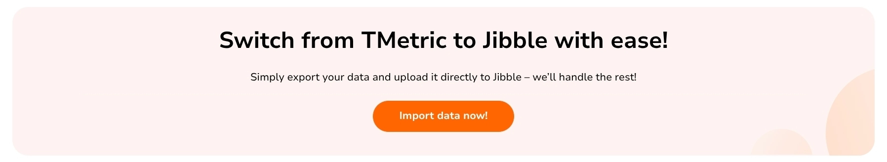 Import data from TMetric to Jibble
