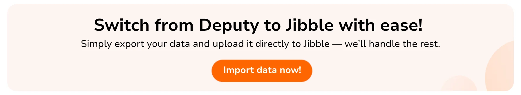 Import data from Deputy to Jibble