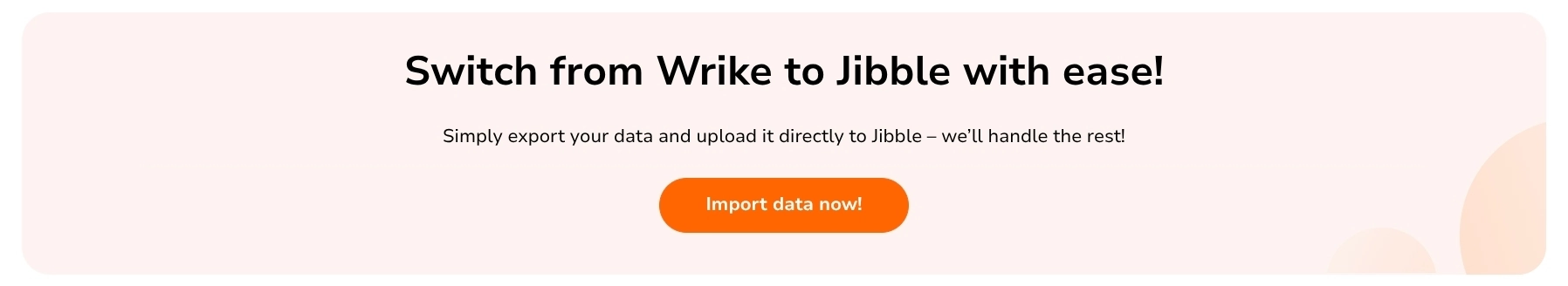 Import data from Wrike to Jibble
