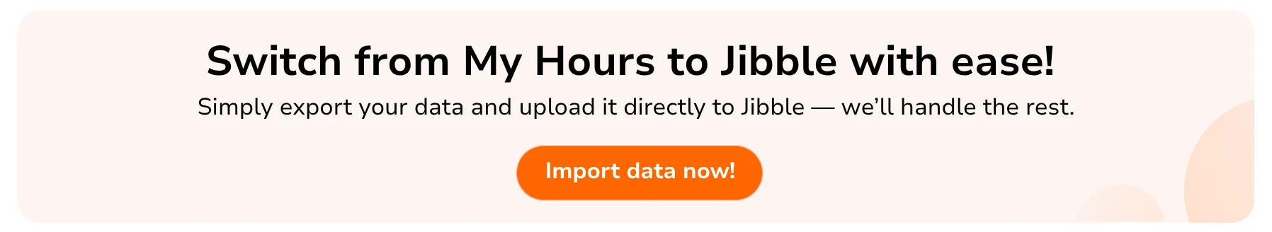 Import data from My Hours to Jibble
