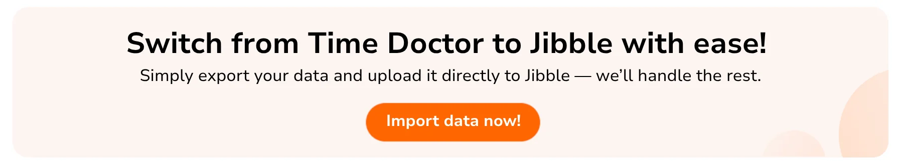 Import data from Time Doctor to Jibble