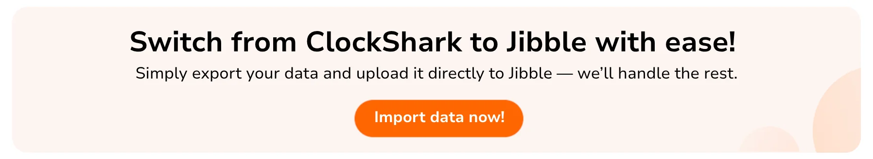 Import data from ClockShark to Jibble