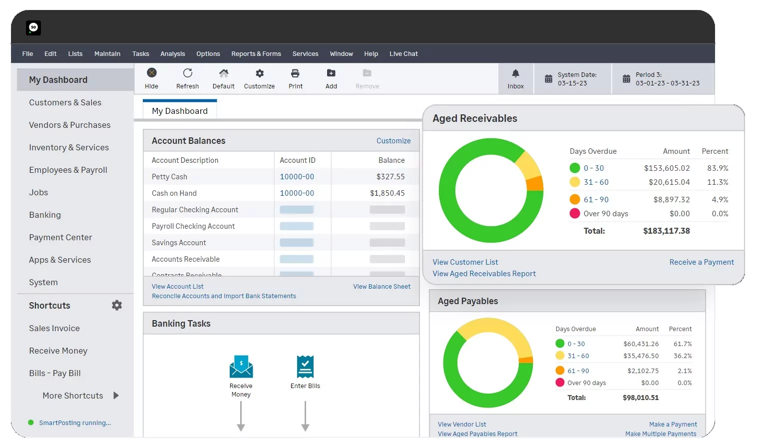 Sage Payroll dashboard