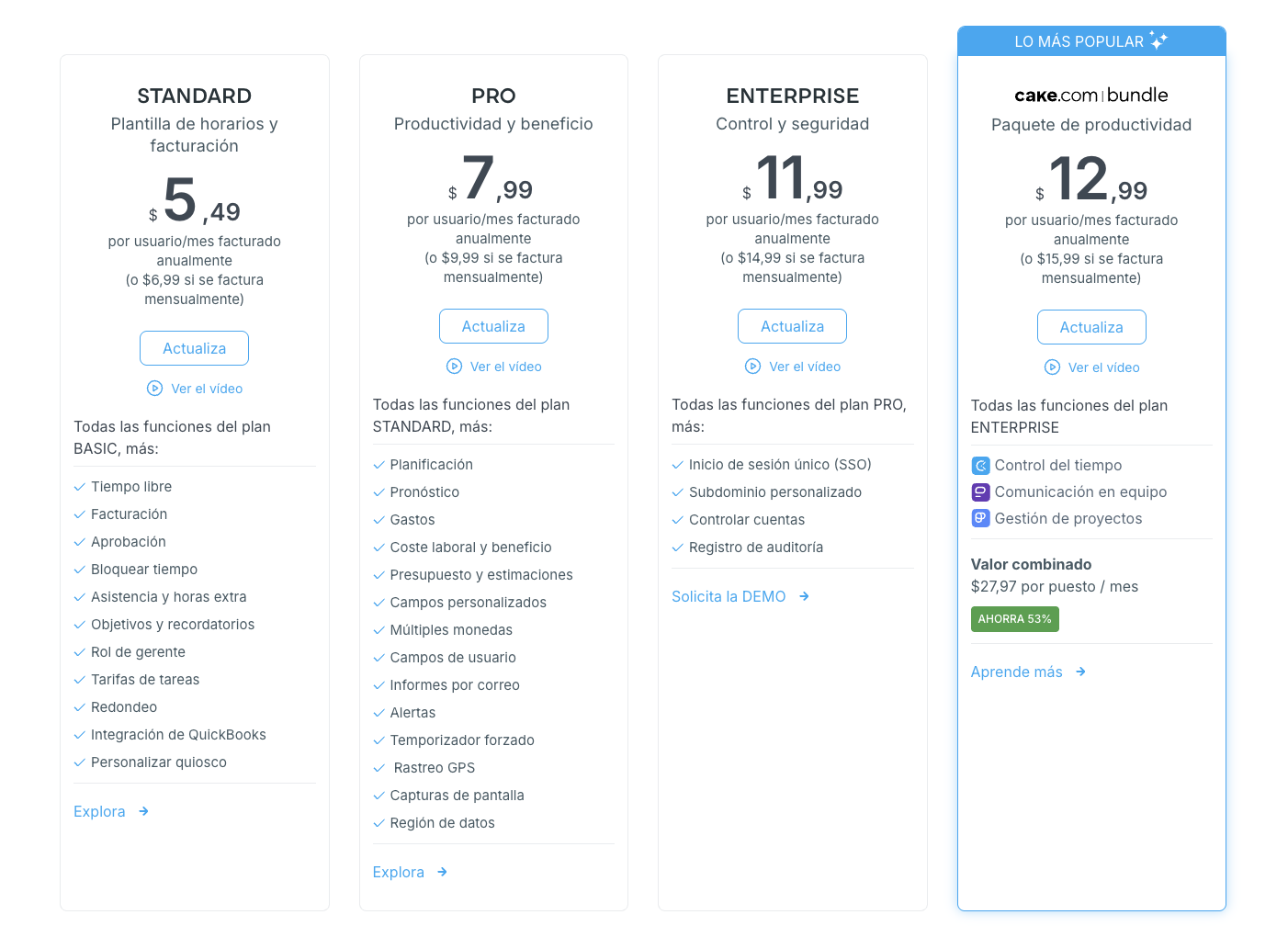 Precios de clockify 1