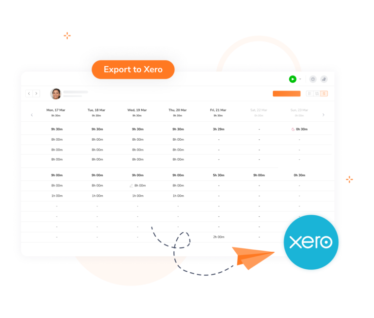 Illustration for sending timesheet data to Xero