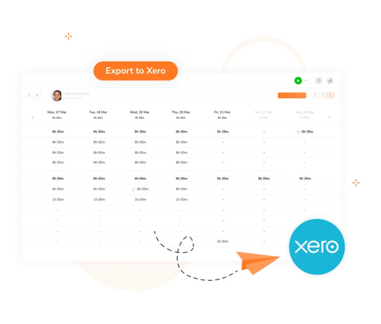 Illustration for sending timesheet data to Xero