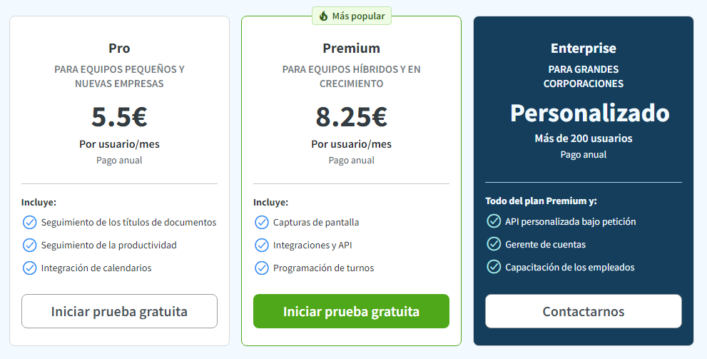 precios de desktime