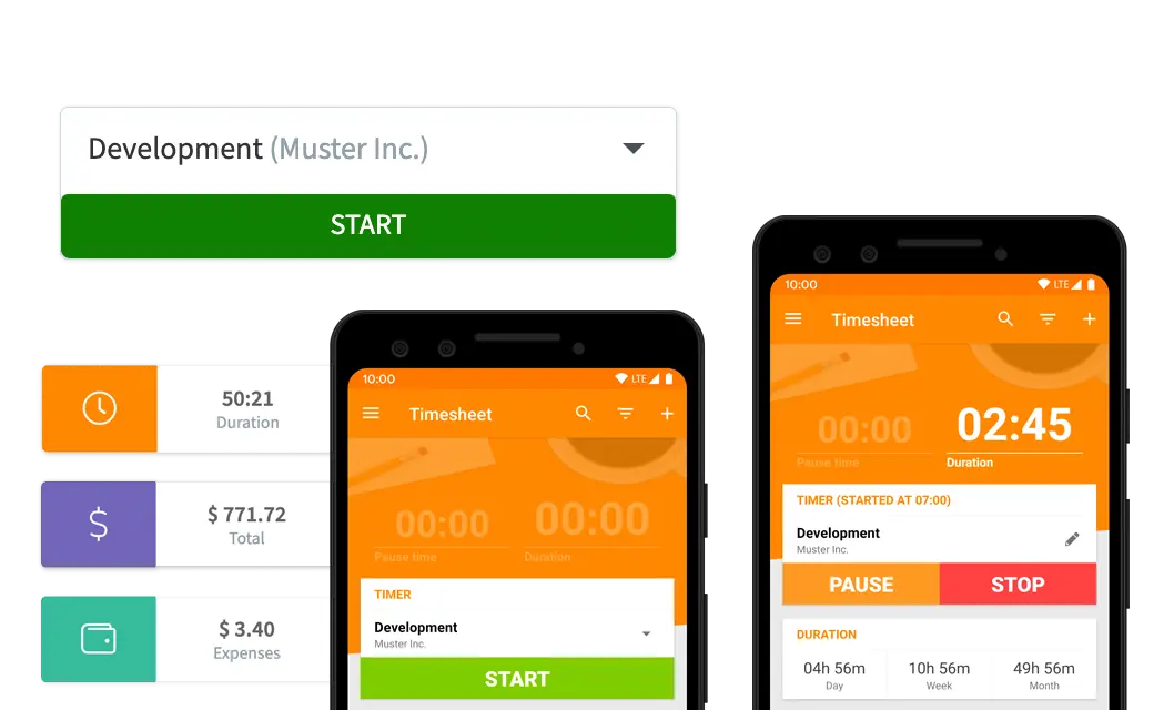 Time Tracking su Mobile