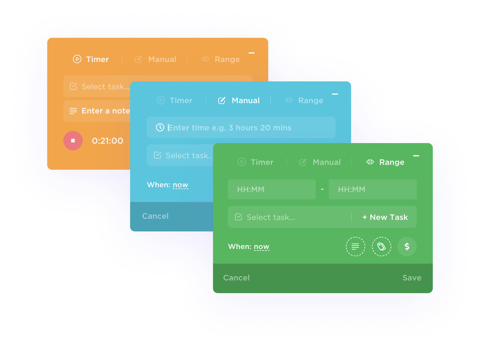 time tracking feature clickup