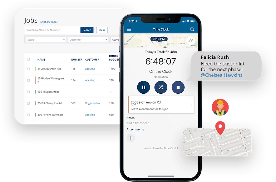 Software de controle de horas e de presença do ClockShark