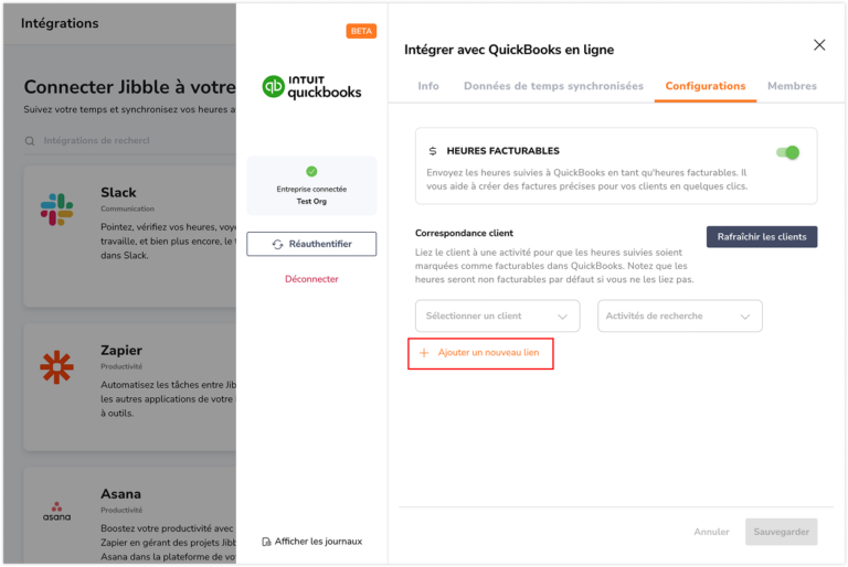 Quickbooks configuration