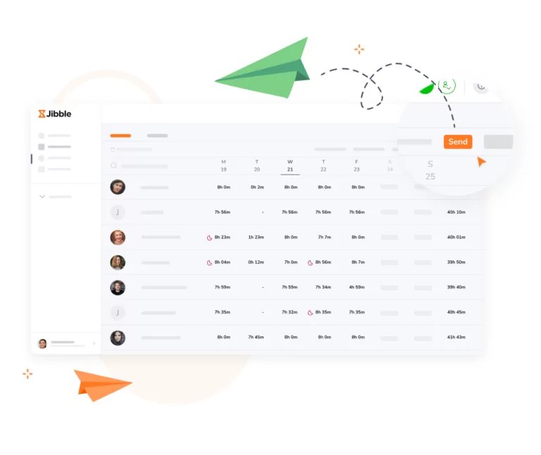 Sending timesheet data manually