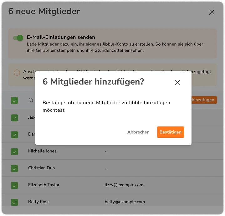 Mitglieder in QuickBooks Online und Jibble synchronisieren