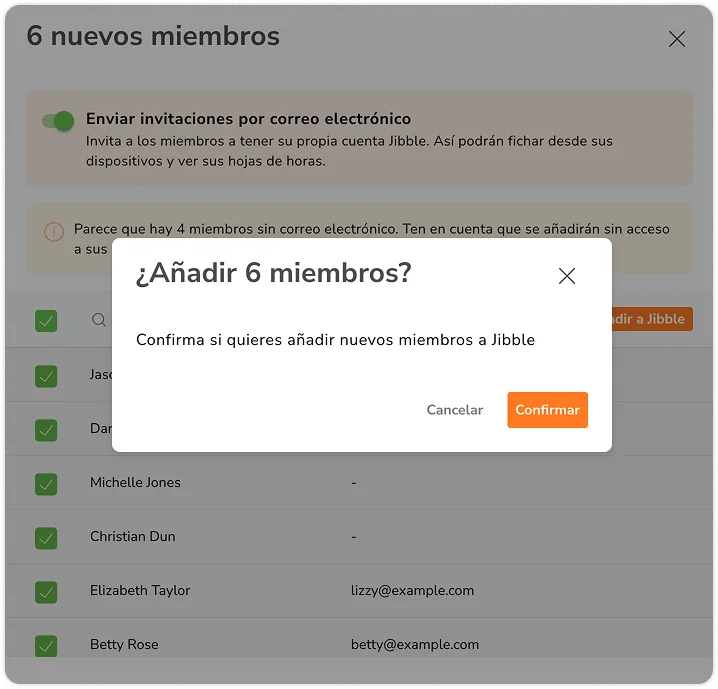 Sincronizar miembros entre QuickBooks Online y Jibble