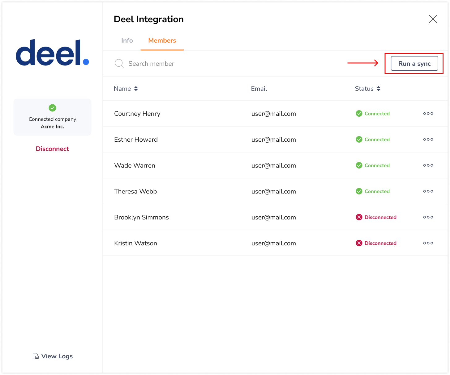 Syncing members between Deel and Jibble