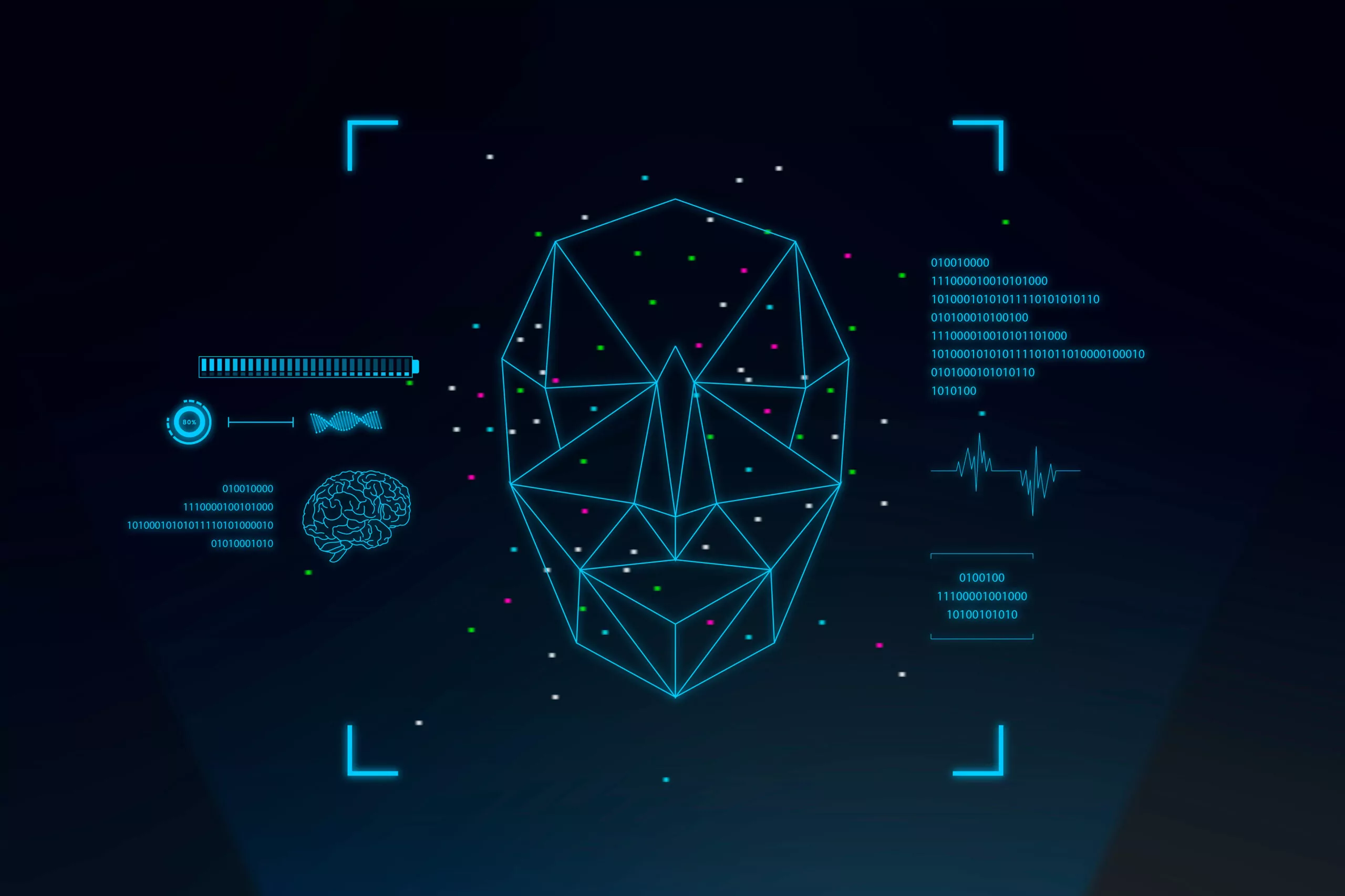 Reconnaissance faciale AR hologramme écran technologie intelligente