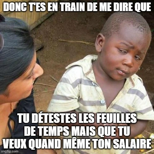 Mème d'un enfant sceptique.