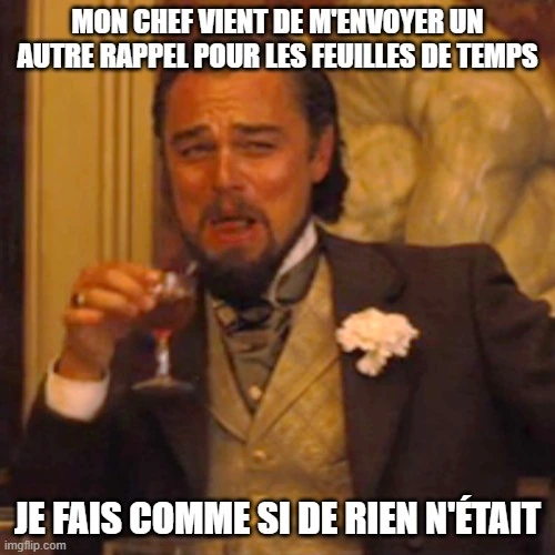 Mème de DiCaprio tenant un verre de vin.