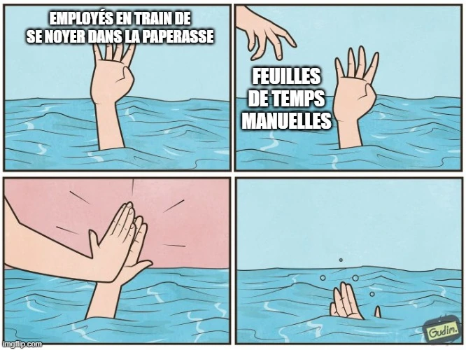 Mème de la main qui se noie