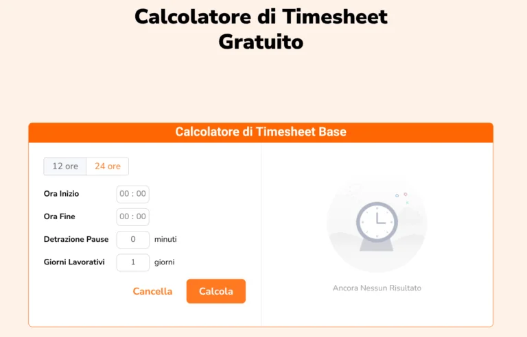 Calcolatore di timesheet di Jibble