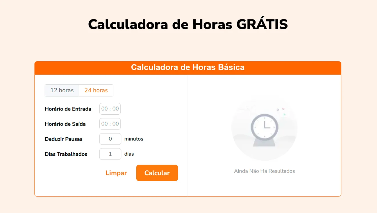 A calculadora de cartão de ponto do Jibble na web
