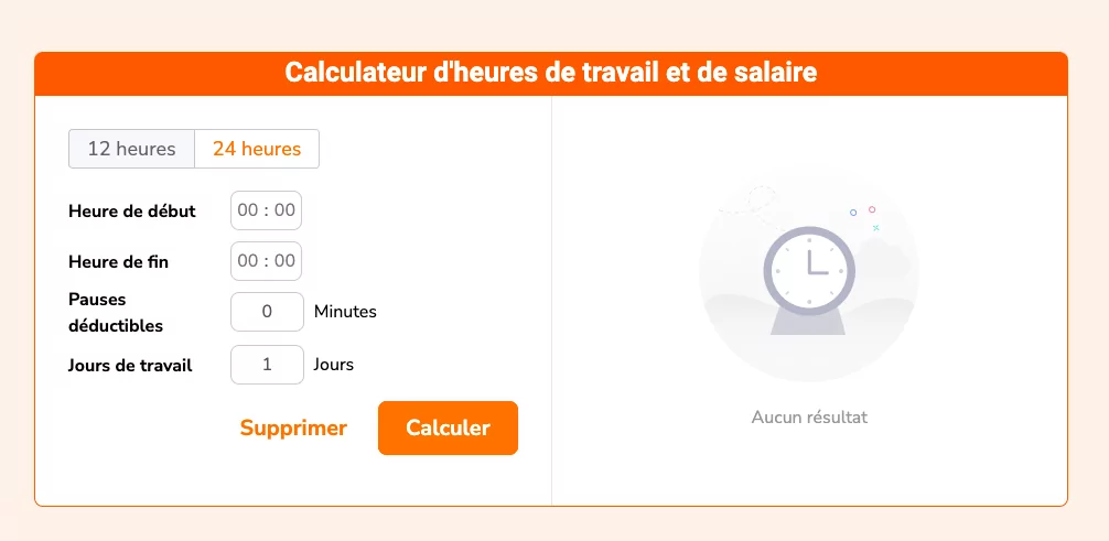 calculateur d'heures de travail