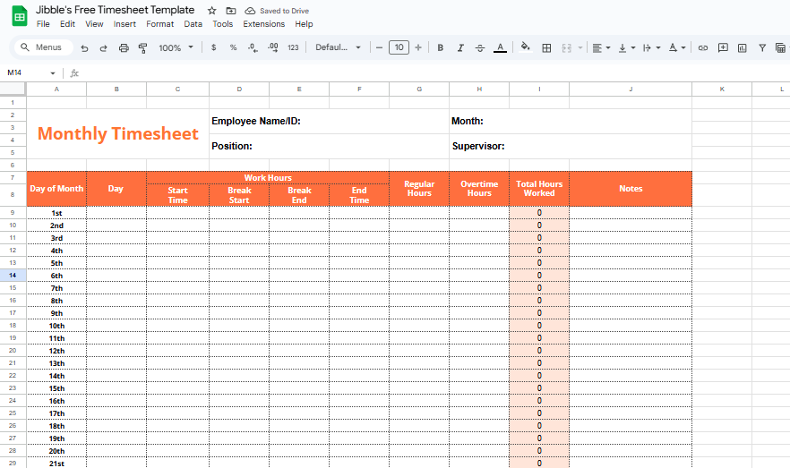 new monthly timesheet calculator
