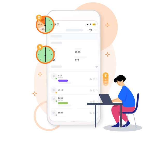 Time entries synced straight into employee timesheets
