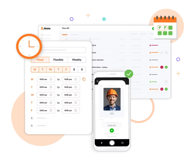 Use Jibble to track attendance, create schedules, and manage time off.